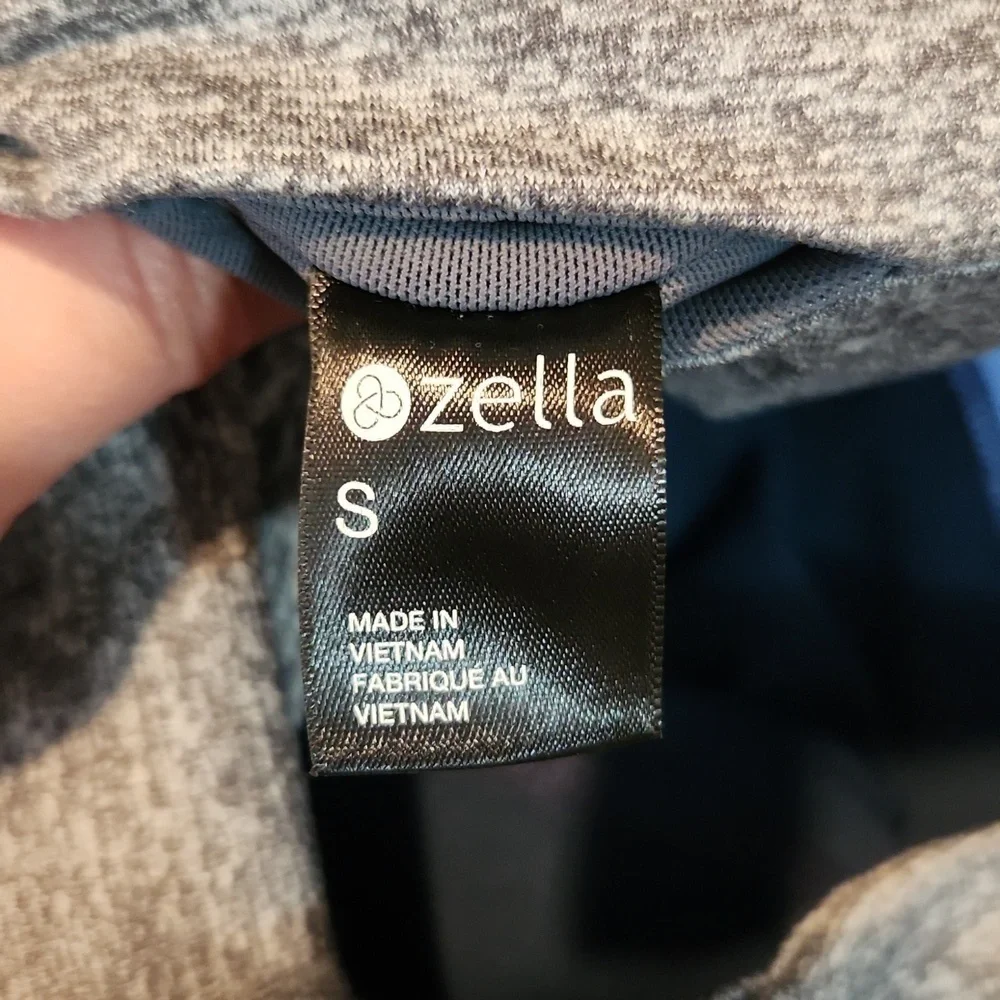 Zella NWOT Women's Colorblock Gray and Blue Workout Yoga Leggings, Small - Picture 9 of 12